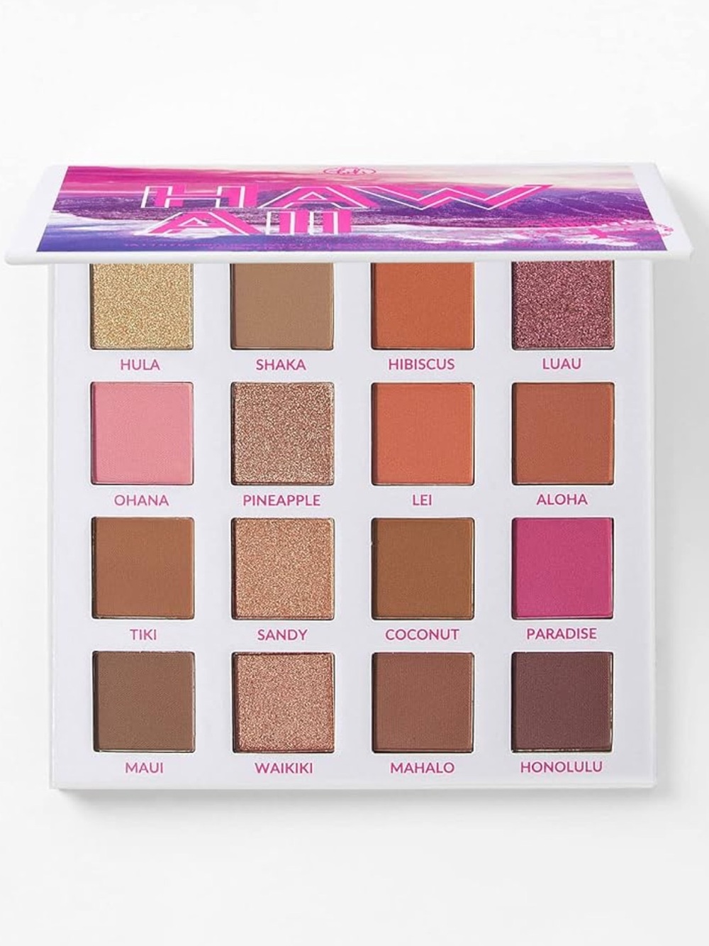BH Cosmetics Hangin In Hawaii Vibrant 16-Color Eyeshadow Palette Shimmer & Matte
